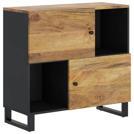 Dressoir met 2 deuren 80x33x75 cm massief mangohout - AllerleiShop