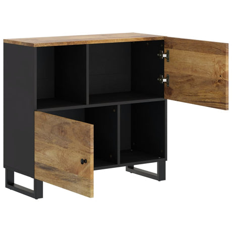 Dressoir met 2 deuren 80x33x75 cm massief mangohout - AllerleiShop