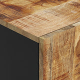 Hoge kast met lade 60x33x100 cm massief mangohout en ijzer - AllerleiShop