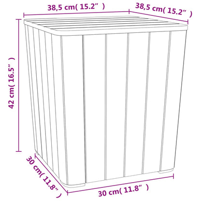 Tuintafel met afneembaar deksel polypropeen zwart - AllerleiShop