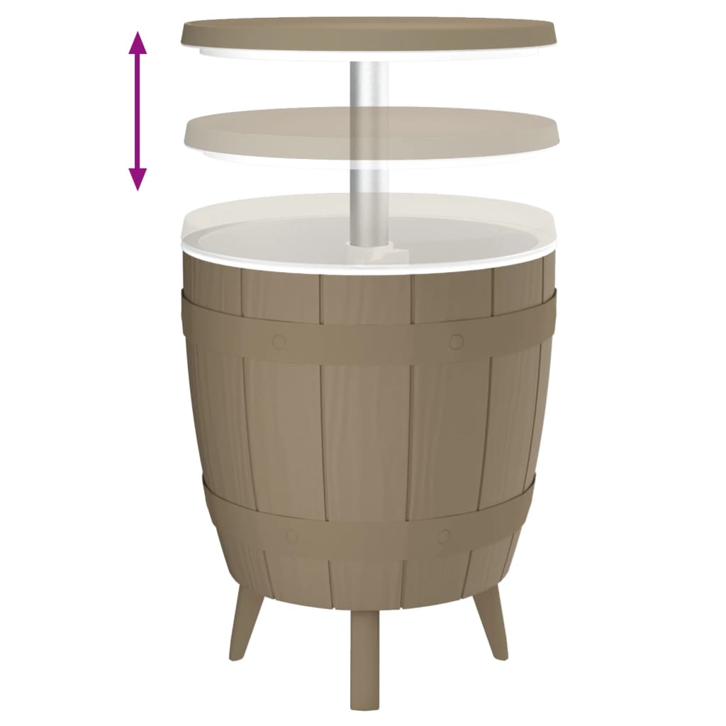 IJskoeltafel 3-in-1 polypropeen lichtbruin - AllerleiShop