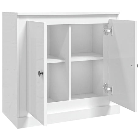 Dressoir 70x35x67,5 cm bewerkt hout hoogglans wit - AllerleiShop