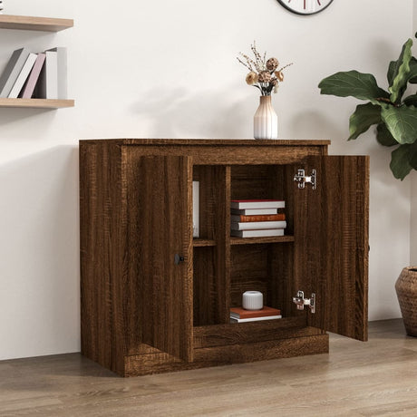 Dressoir 70x35,5x67,5 cm bewerkt hout bruin eikenkleur - AllerleiShop