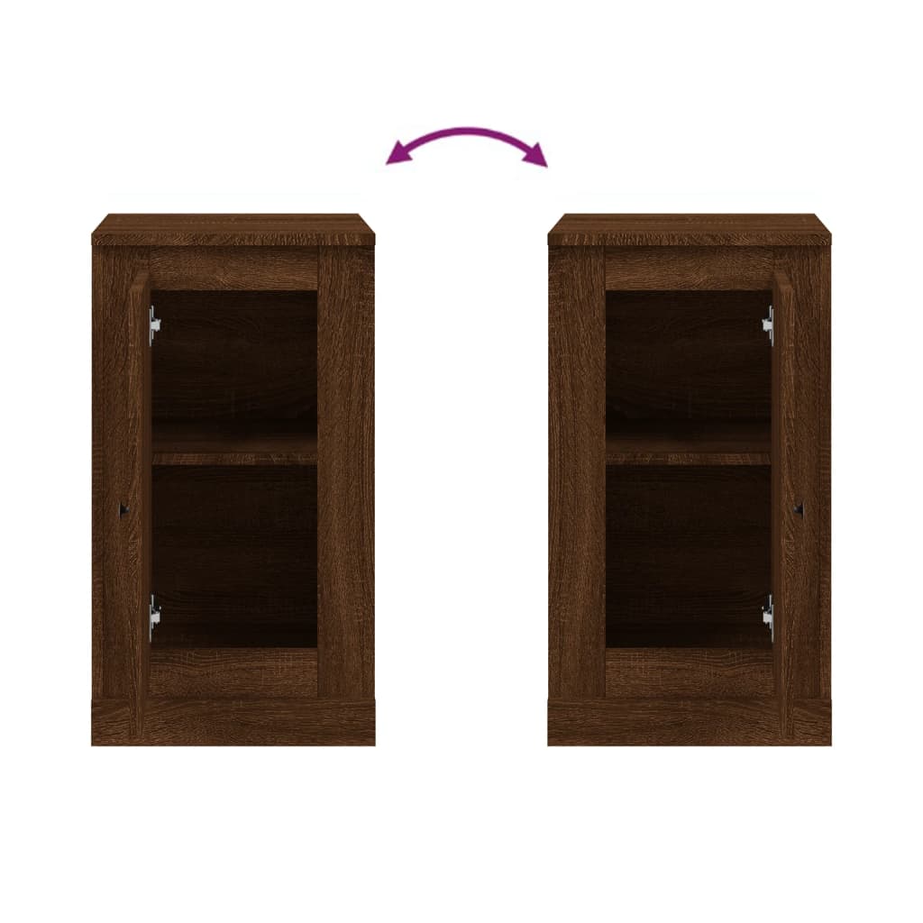 Dressoir 37,5x35,5x67,5 cm bewerkt hout bruin eikenkleur - AllerleiShop