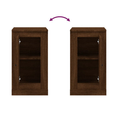 Dressoir 37,5x35,5x67,5 cm bewerkt hout bruin eikenkleur - AllerleiShop