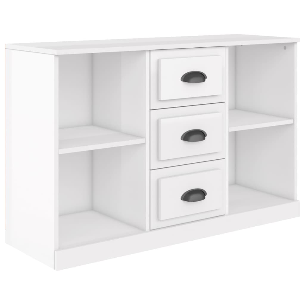 Dressoir 104,5x35,5x67,5 cm bewerkt hout hoogglans wit - AllerleiShop