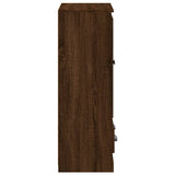 Hoge kast 60x35,5x103,5 cm bewerkt hout bruin eikenkleur - AllerleiShop