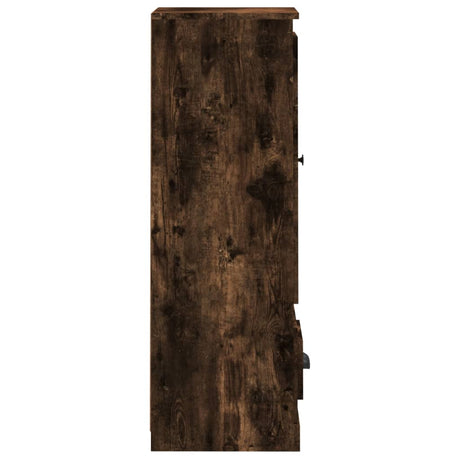 Hoge kast 36x35,5x103,5 cm bewerkt hout gerookt eikenkleurig - AllerleiShop