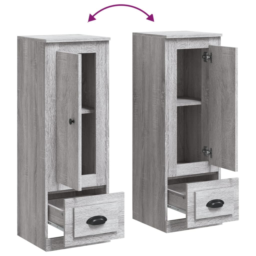 Hoge kast 36x35,5x103,5 cm bewerkt hout grijs sonoma eikenkleur - AllerleiShop