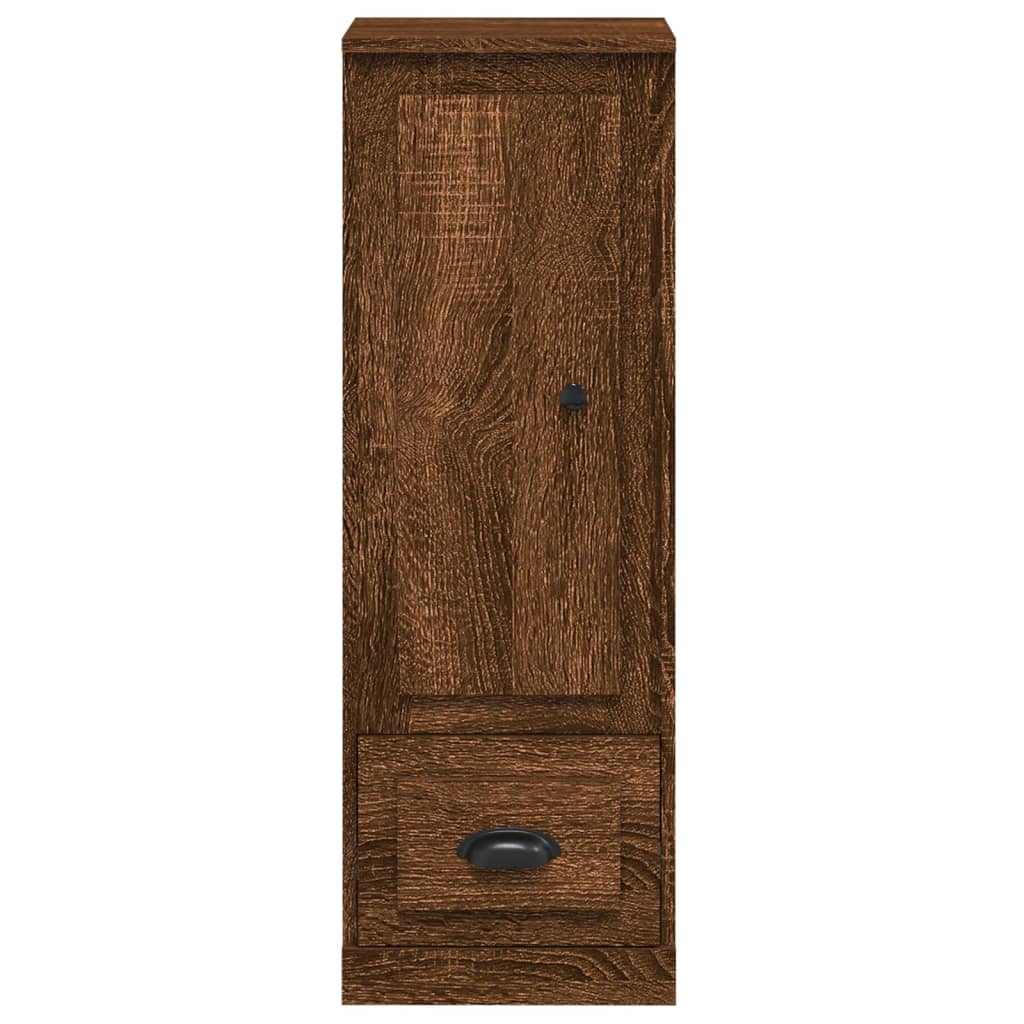 Hoge kast 36x35,5x103,5 cm bewerkt hout bruin eikenkleur - AllerleiShop