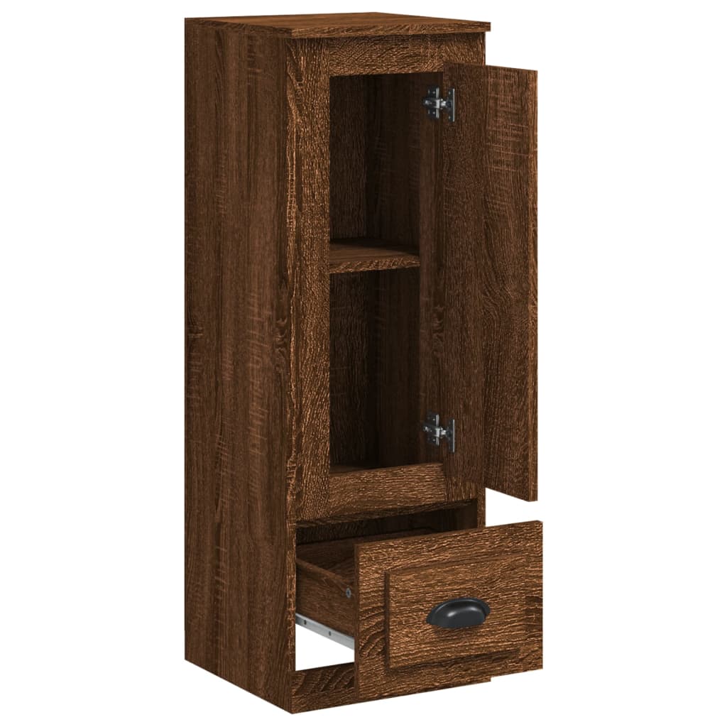 Hoge kast 36x35,5x103,5 cm bewerkt hout bruin eikenkleur - AllerleiShop