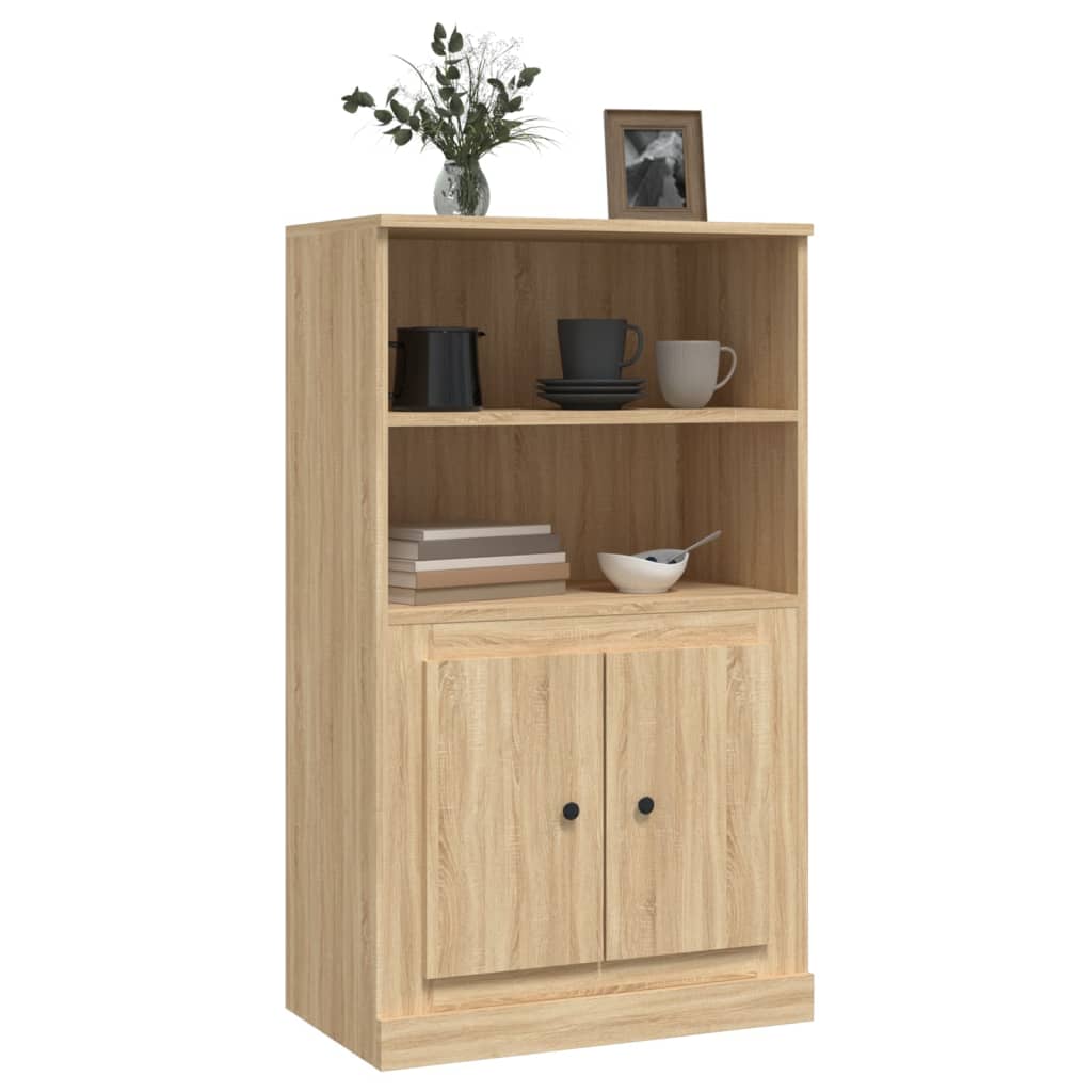 Hoge kast 60x35,5x103,5 cm bewerkt hout sonoma eikenkleurig - AllerleiShop