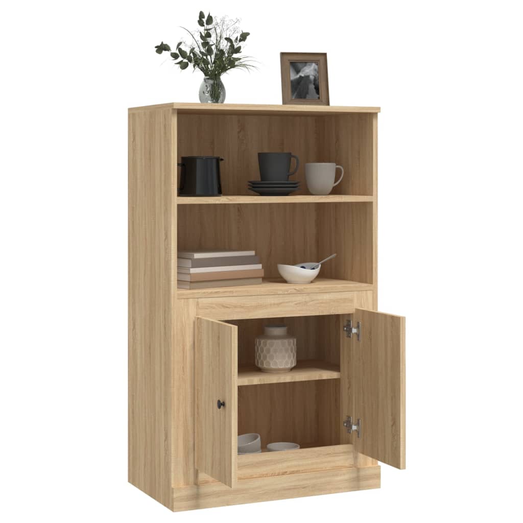 Hoge kast 60x35,5x103,5 cm bewerkt hout sonoma eikenkleurig - AllerleiShop