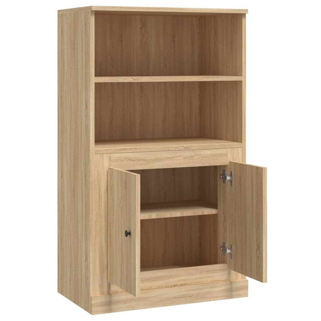 Hoge kast 60x35,5x103,5 cm bewerkt hout sonoma eikenkleurig - AllerleiShop