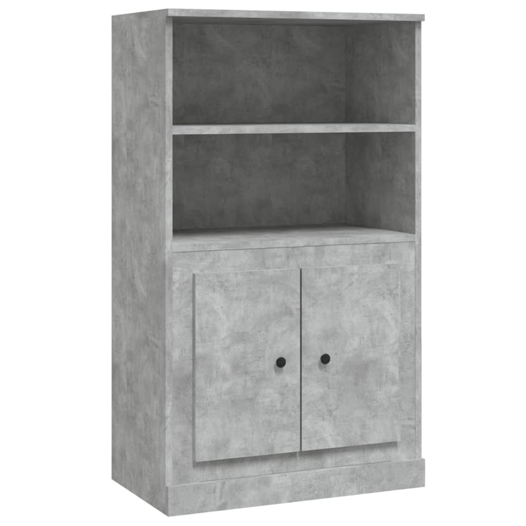 Hoge kast 60x35,5x103,5 cm bewerkt hout betongrijs - AllerleiShop