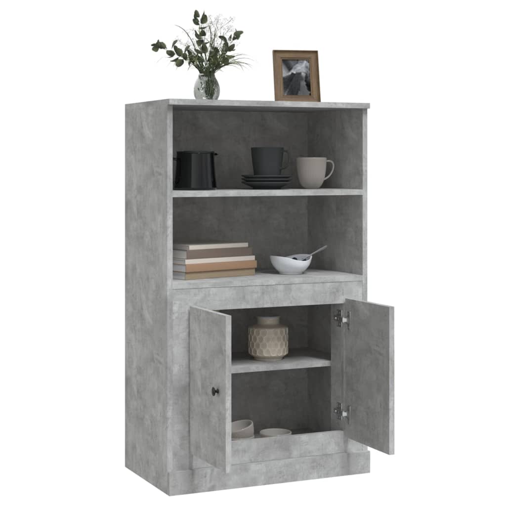 Hoge kast 60x35,5x103,5 cm bewerkt hout betongrijs - AllerleiShop