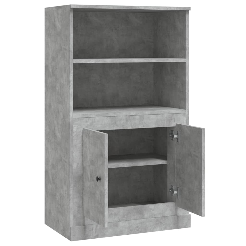 Hoge kast 60x35,5x103,5 cm bewerkt hout betongrijs - AllerleiShop