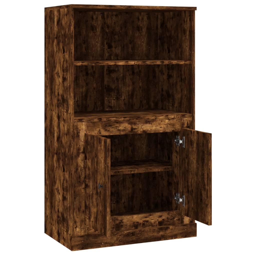 Hoge kast 60x35,5x103,5 cm bewerkt hout gerookt eikenkleurig - AllerleiShop