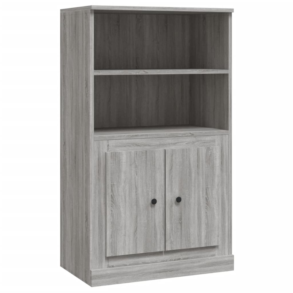 Hoge kast 60x35,5x103,5 cm bewerkt hout grijs sonoma eikenkleur - AllerleiShop