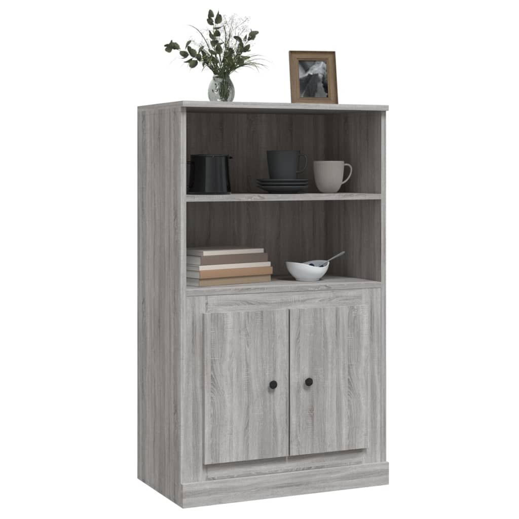 Hoge kast 60x35,5x103,5 cm bewerkt hout grijs sonoma eikenkleur - AllerleiShop