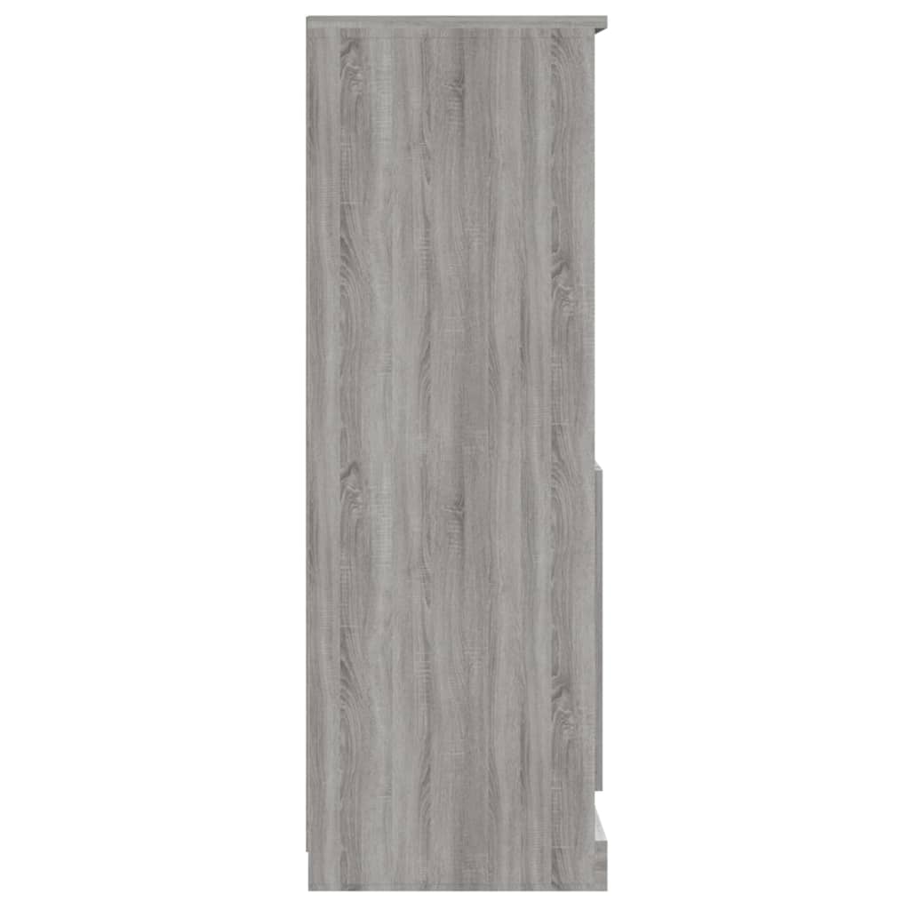 Hoge kast 60x35,5x103,5 cm bewerkt hout grijs sonoma eikenkleur - AllerleiShop