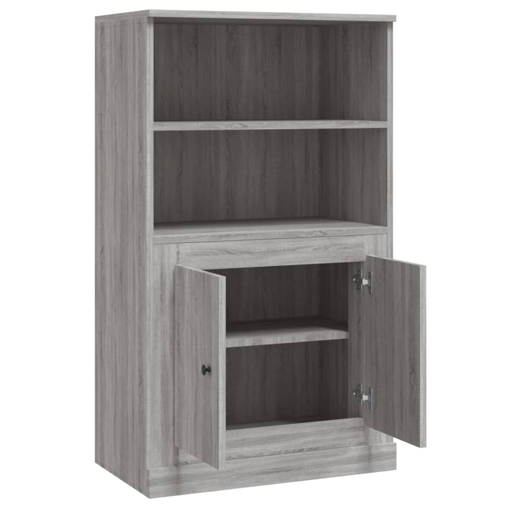 Hoge kast 60x35,5x103,5 cm bewerkt hout grijs sonoma eikenkleur - AllerleiShop