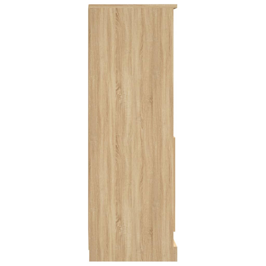 Hoge kast 36x35,5x103,5 cm bewerkt hout sonoma eikenkleurig - AllerleiShop