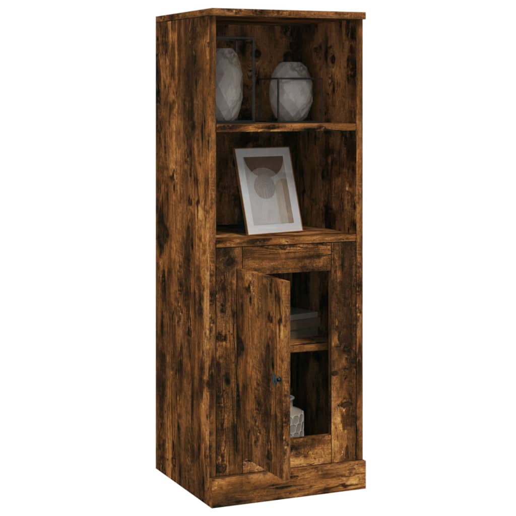 Hoge kast 36x35,5x103,5 cm bewerkt hout gerookt eikenkleurig - AllerleiShop