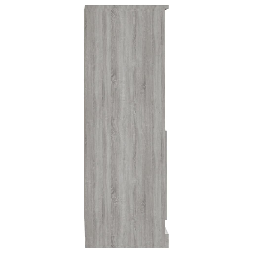 Hoge kast 36x35,5x103,5 cm bewerkt hout grijs sonoma eikenkleur - AllerleiShop