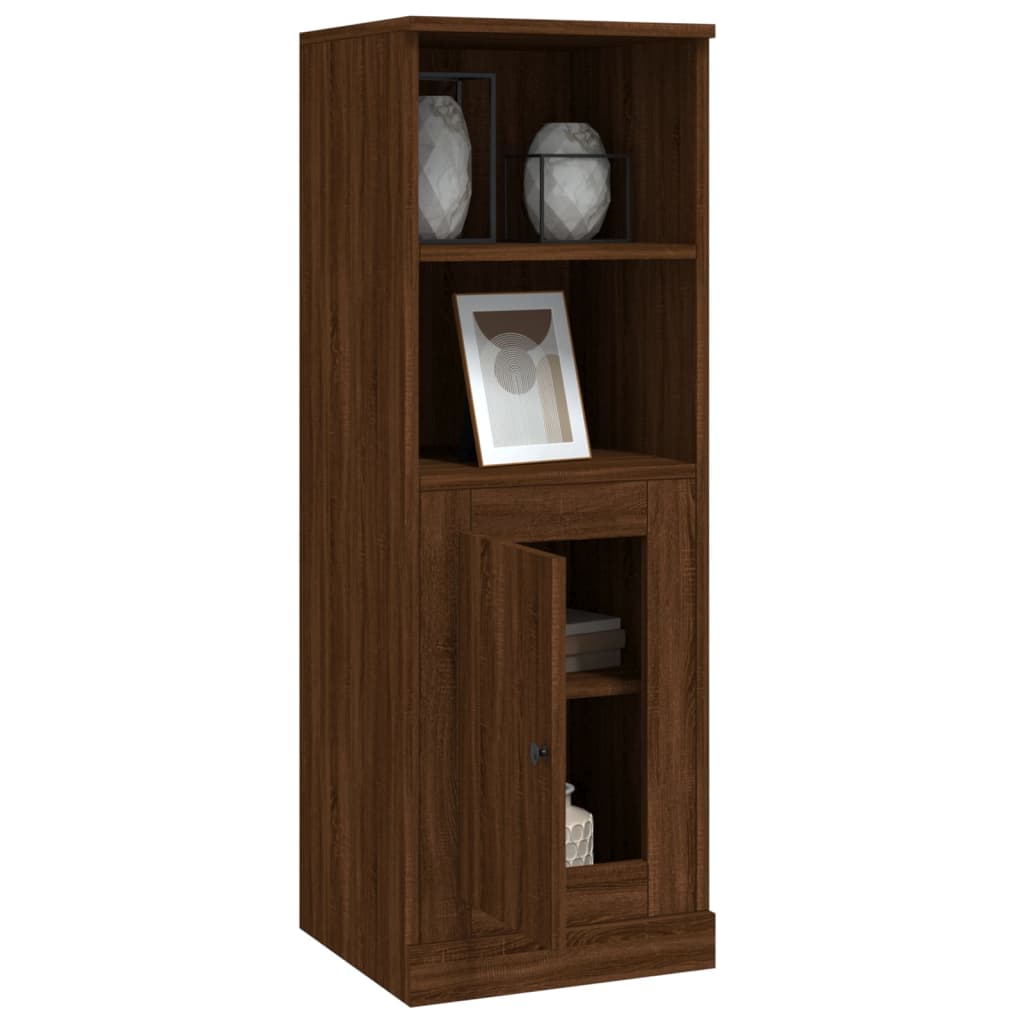 Hoge kast 36x35,5x103,5 cm bewerkt hout bruin eikenkleur - AllerleiShop