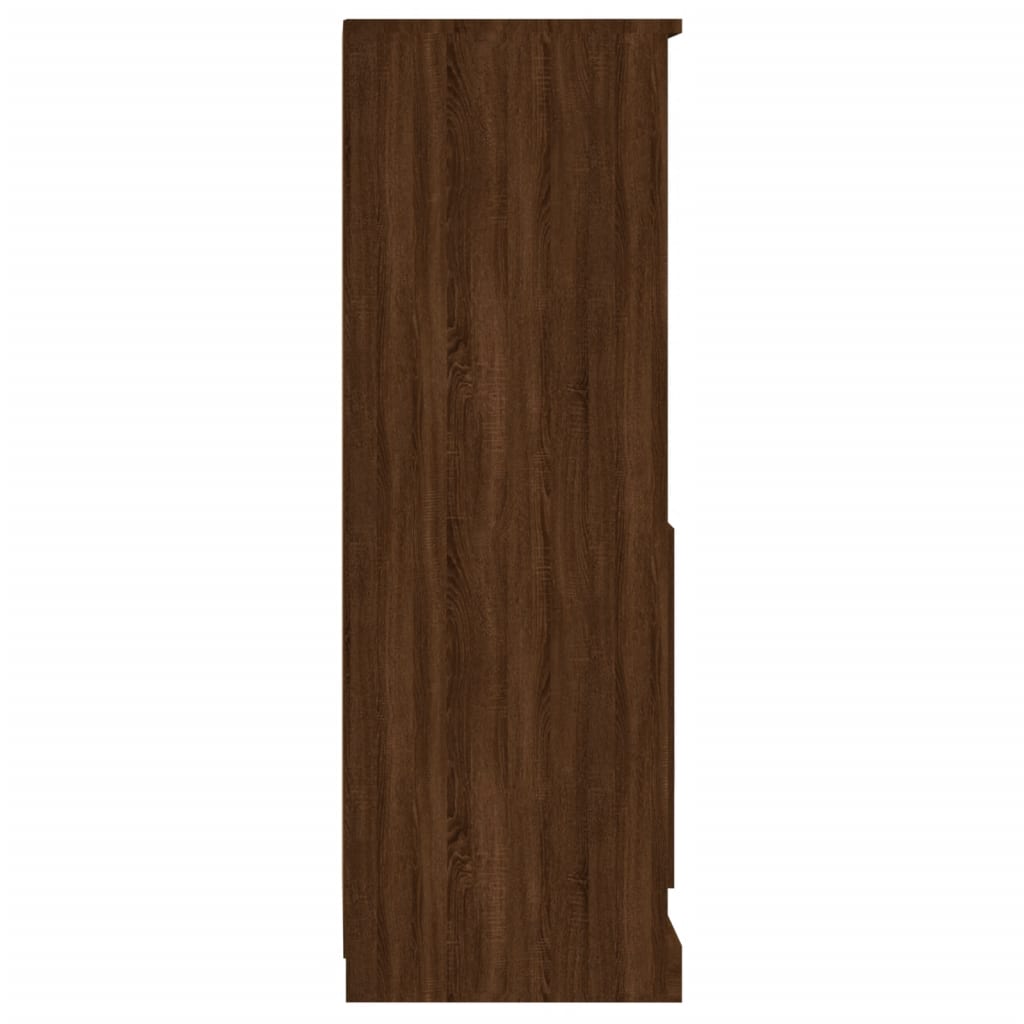 Hoge kast 36x35,5x103,5 cm bewerkt hout bruin eikenkleur - AllerleiShop