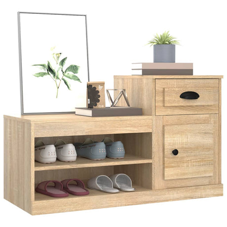 Schoenenkast 100x42x60 cm bewerkt hout sonoma eikenkleurig - AllerleiShop