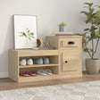 Schoenenkast 100x42x60 cm bewerkt hout sonoma eikenkleurig - AllerleiShop