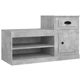 Schoenenkast 100x42x60 cm bewerkt hout betongrijs - AllerleiShop