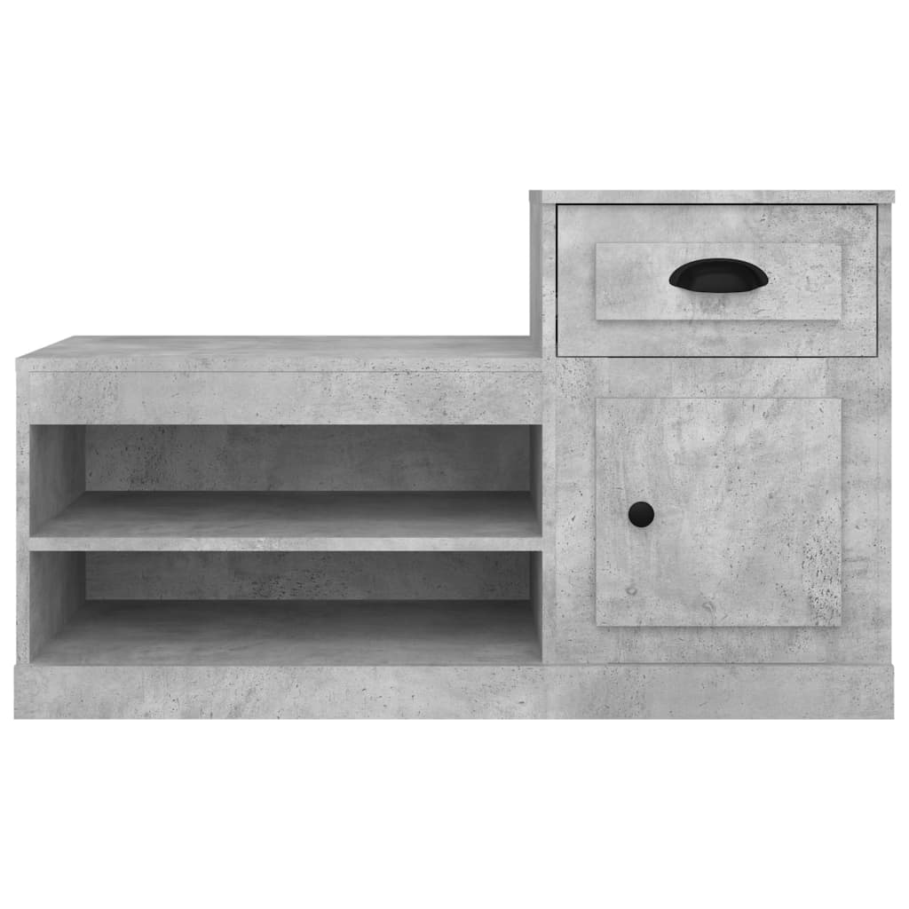 Schoenenkast 100x42x60 cm bewerkt hout betongrijs - AllerleiShop