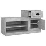 Schoenenkast 100x42x60 cm bewerkt hout betongrijs - AllerleiShop