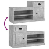 Schoenenkast 100x42x60 cm bewerkt hout betongrijs - AllerleiShop