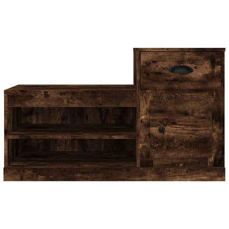 Schoenenkast 100x42x60 cm bewerkt hout gerookt eikenkleurig - AllerleiShop