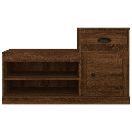 Schoenenkast 100x42x60 cm bewerkt hout bruin eikenkleur - AllerleiShop