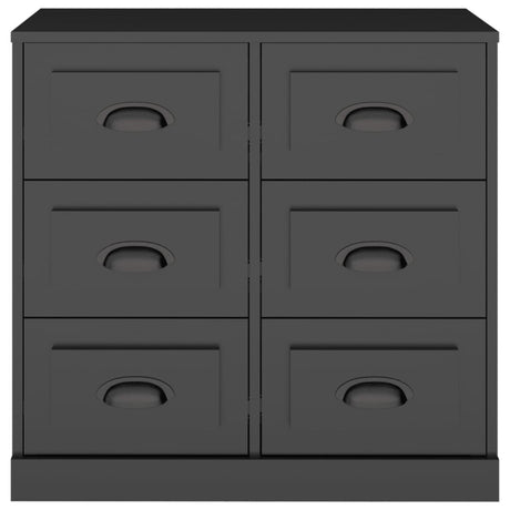 Dressoir 70x35,5x67,5 cm bewerkt hout zwart - AllerleiShop