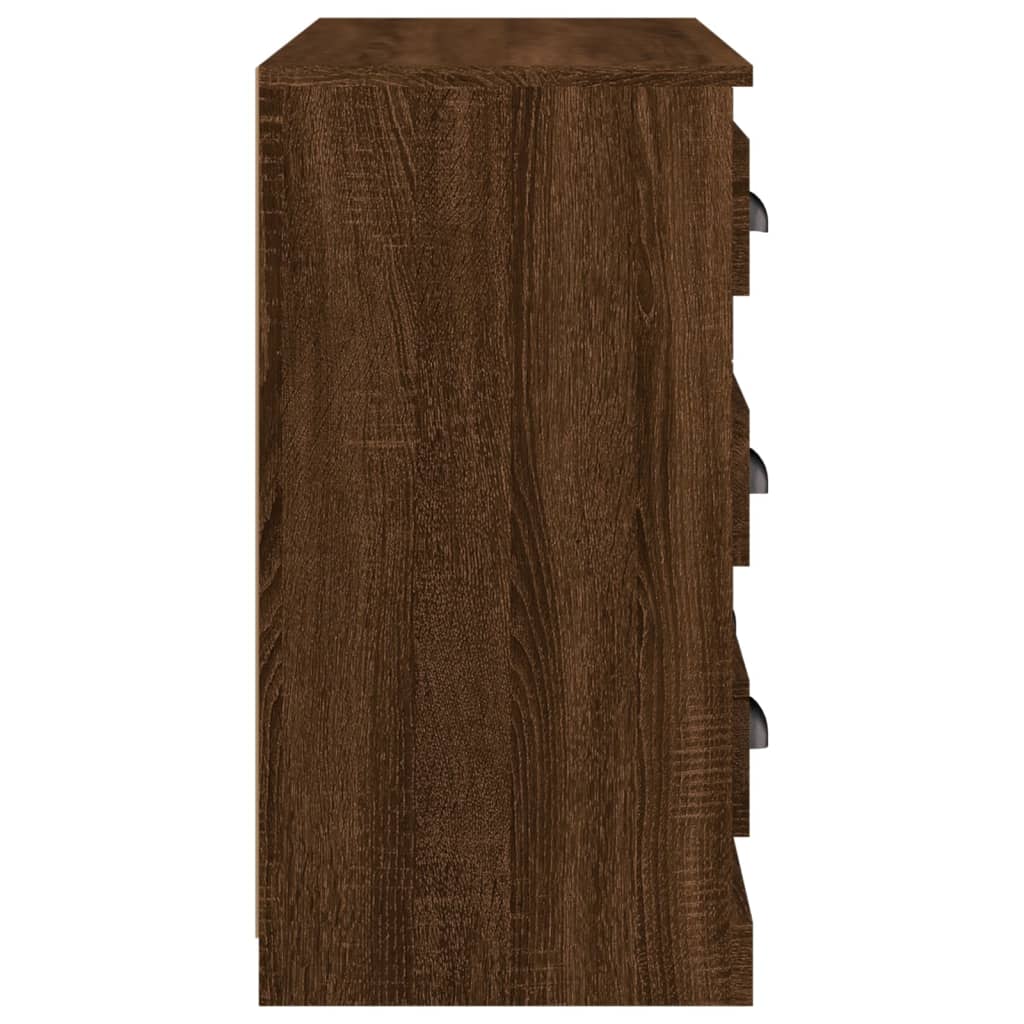 Dressoir 70x35,5x67,5 cm bewerkt hout bruin eikenkleur - AllerleiShop