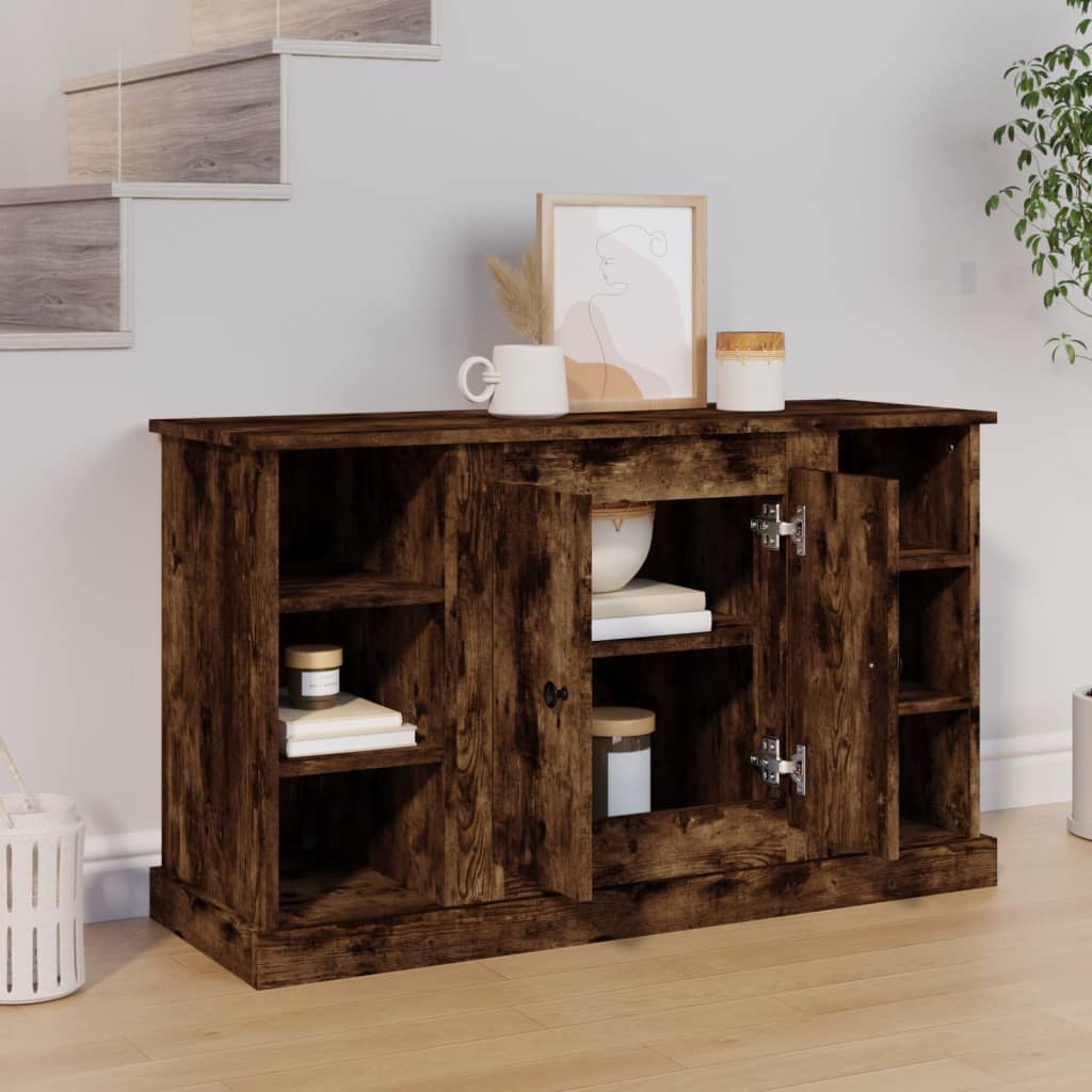 Dressoir 100x35,5x60 cm bewerkt hout gerookt eikenkleurig - AllerleiShop