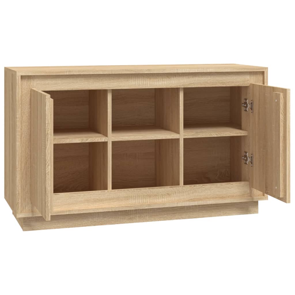 Dressoir 102x35x60 cm bewerkt hout sonoma eikenkleurig