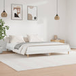Bedframe massief hout wit 200x200 cm