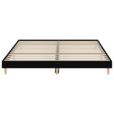Bedframe massief hout zwart 200x200 cm