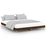 Bedframe zonder matras bewerkt hout bruin eikenkleur 160x200 cm