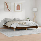 Bedframe zonder matras bewerkt hout bruin eikenkleur 160x200 cm