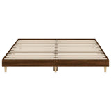 Bedframe zonder matras bewerkt hout bruin eikenkleur 160x200 cm