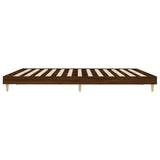 Bedframe zonder matras bewerkt hout bruin eikenkleur 160x200 cm