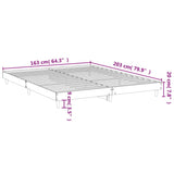 Bedframe zonder matras bewerkt hout bruin eikenkleur 160x200 cm